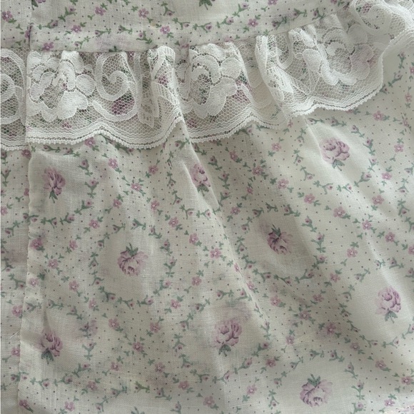 Vintage Zum Zum Floral Maxi Dress Sundress with Lace Union Made in USA Size 2 4 - Picture 13 of 16